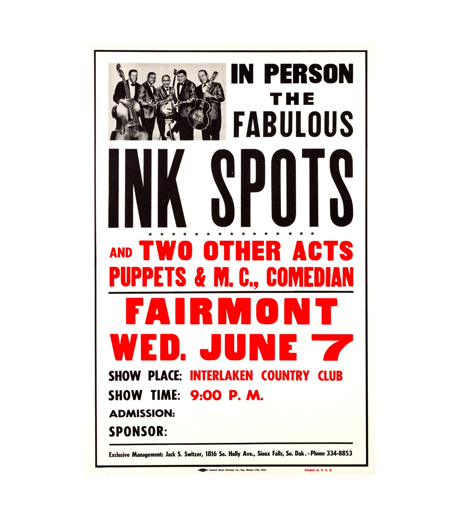 1933 The Ink Spots Edina, MN 