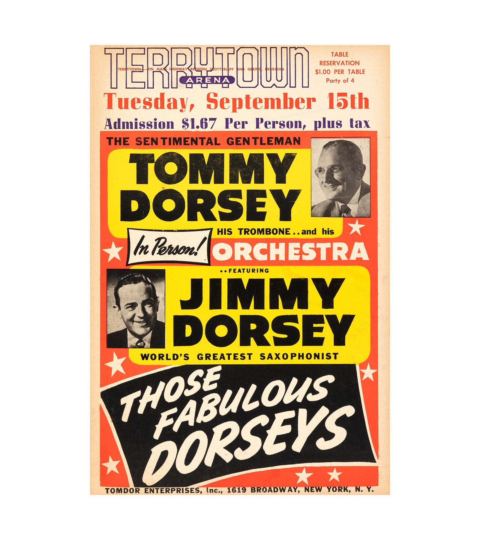 1953 Tommy & Jimmy Dorsey Terrytown, Nebraska 
