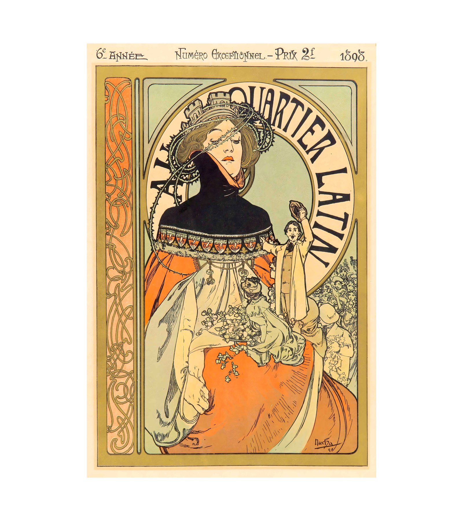 1898 ALPHONSE MUCHA - Au Quartier Latin 