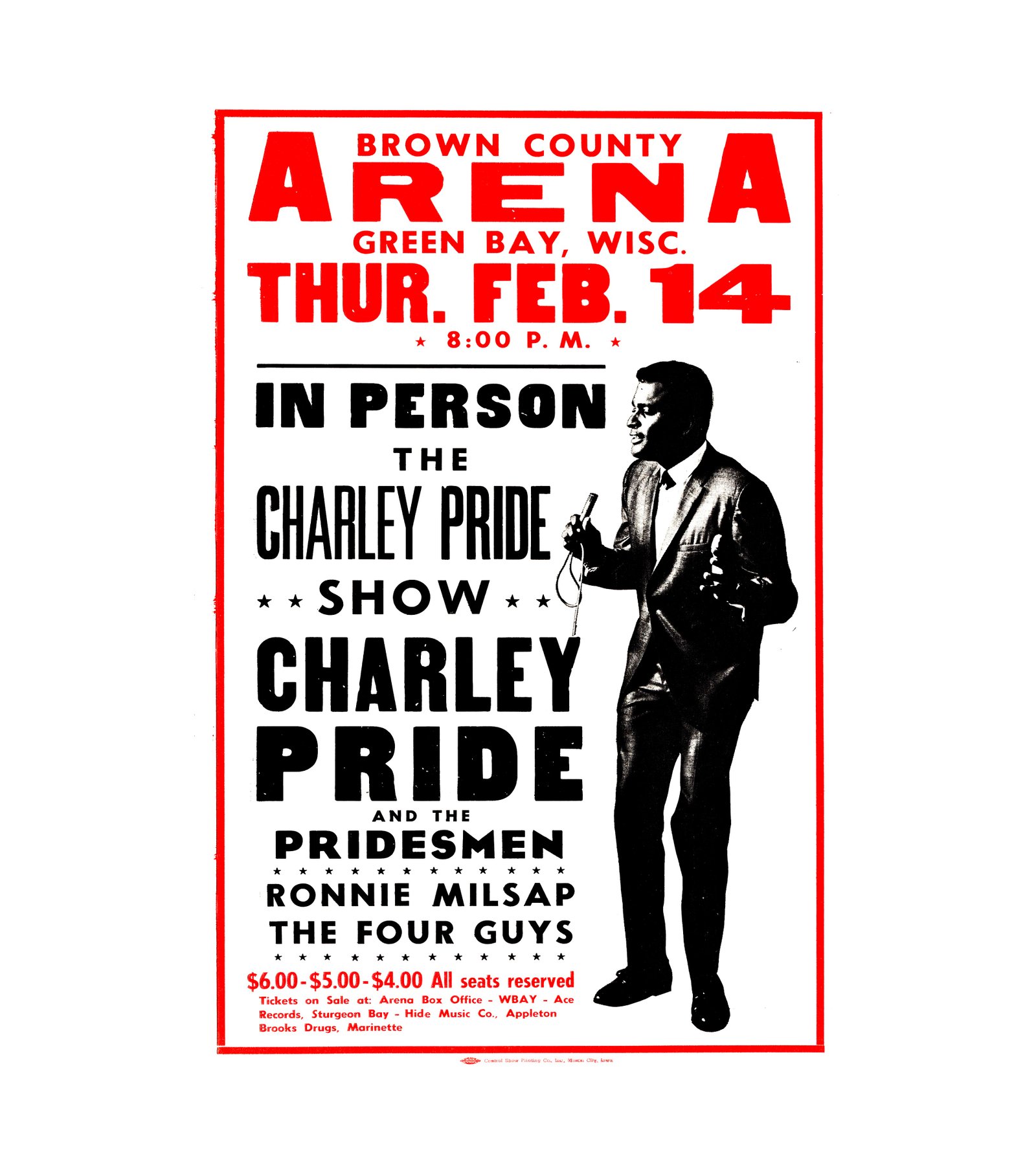 1974 Charley Pride, Ronnie Milsap - Green Bay, WI 