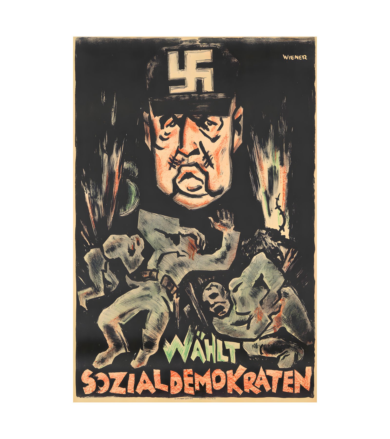 1939 WEINER - Wahlt Sozialkdemokraten R. Schumann, Munchen 