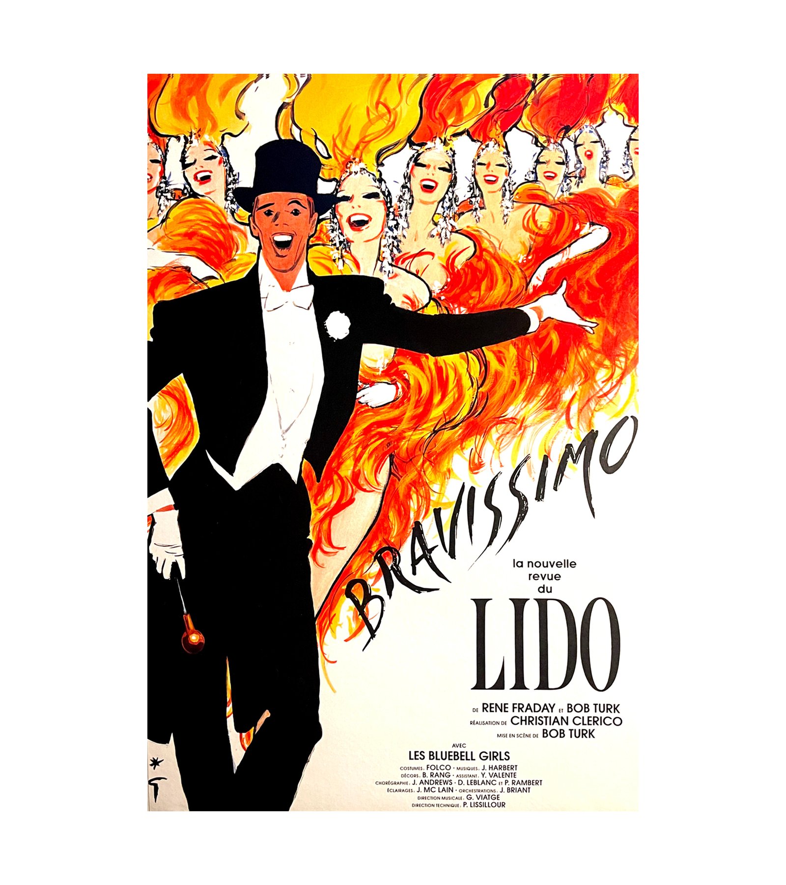 1990 Lido Cabaret Bravissimo - Rene Gruau