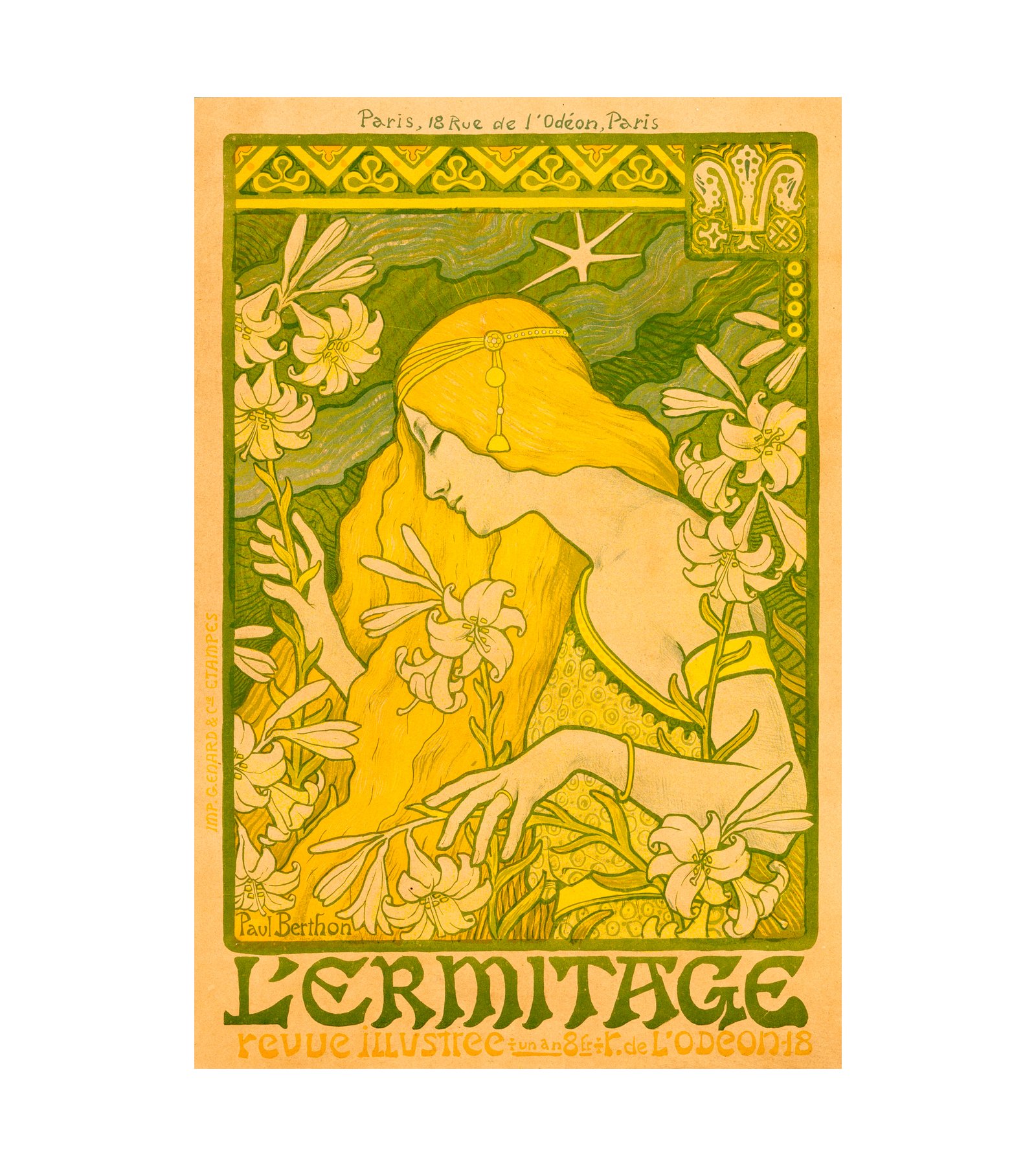1897 L'Ermitage, revue illustree by French artist Paul Berthon