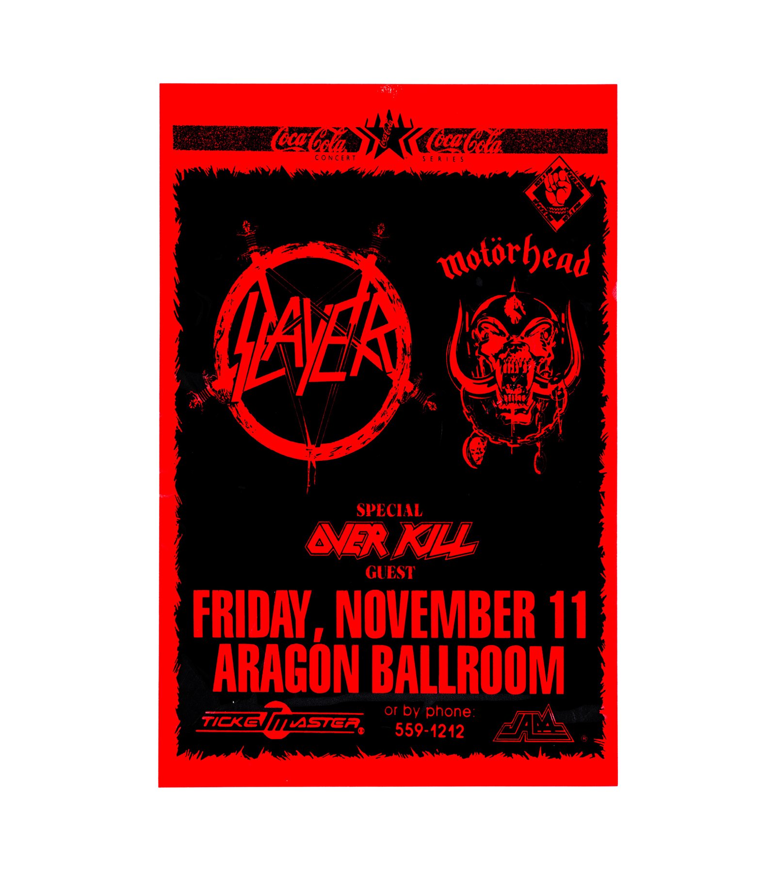 1988 Slayer, Motoorhead, Overkill Chicago, IL 