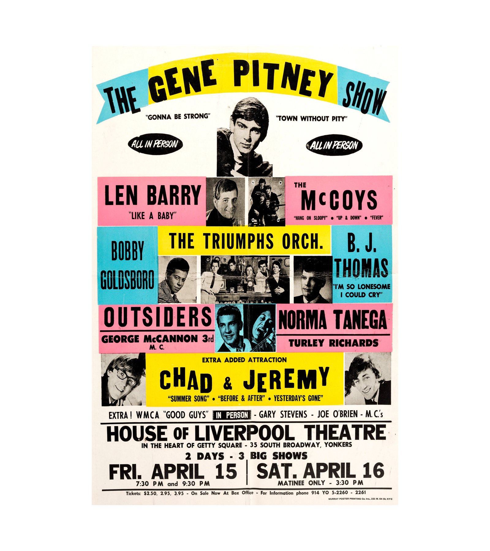 1966 Gene Pitney House of Liverpool Theatre 