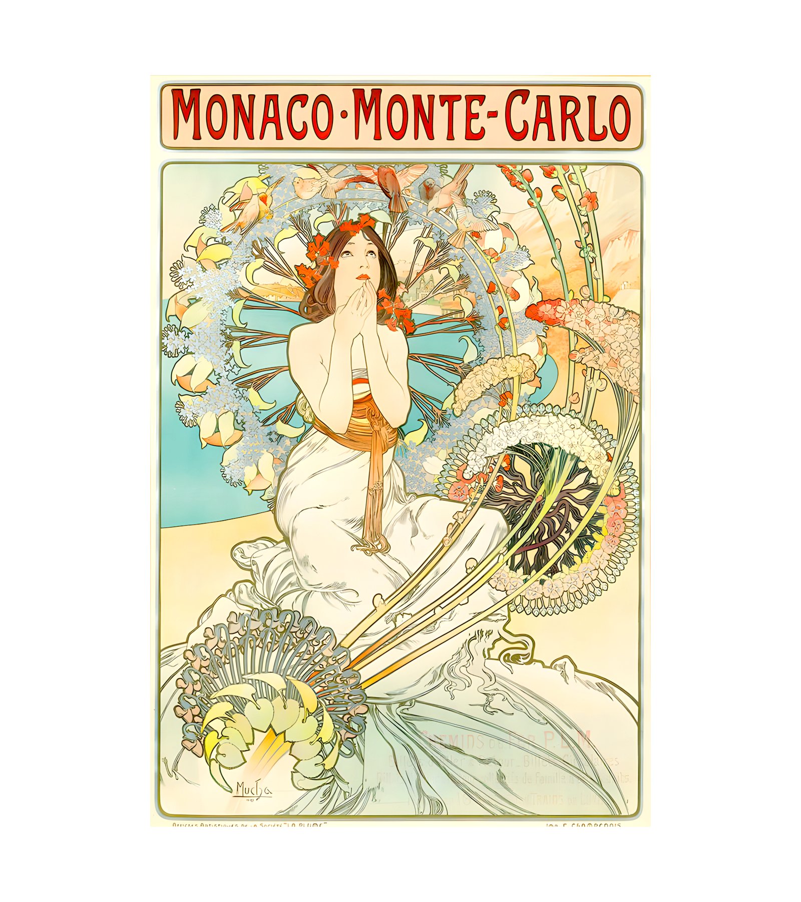 1897 ALPHONSE MUCHA (1860-1939) Monaco-Monte-Carlo - Imp. F. Champenois, Paris 