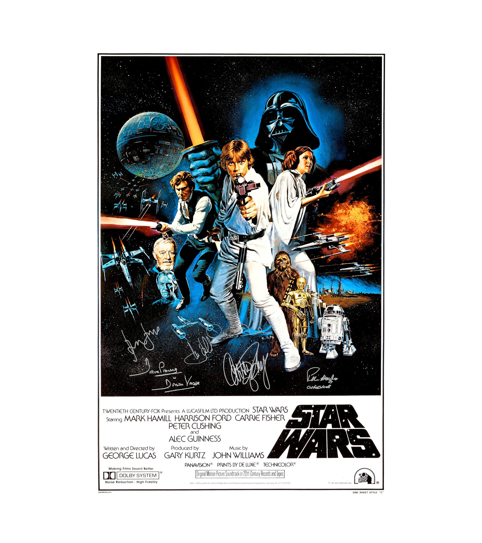 1993 Star Wars- Episode IV - A New Hope (ZigZag) Cast Signed 