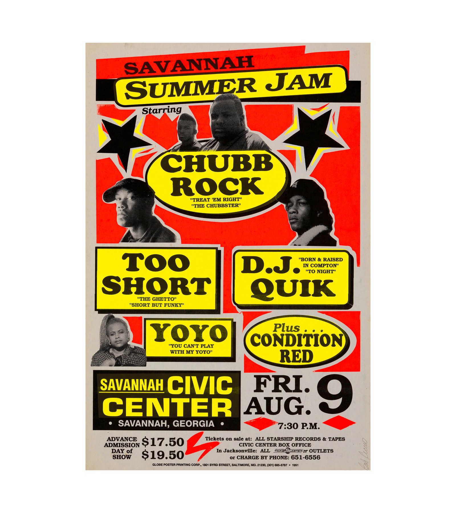 1991 Chubb Rock, Too Short, DJ Quik Savannah, GA 