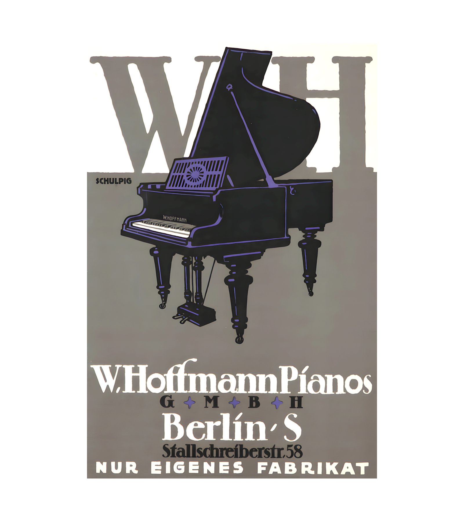 1912 W. Hoffmann Pianos Adolf Simmel, Berlin 