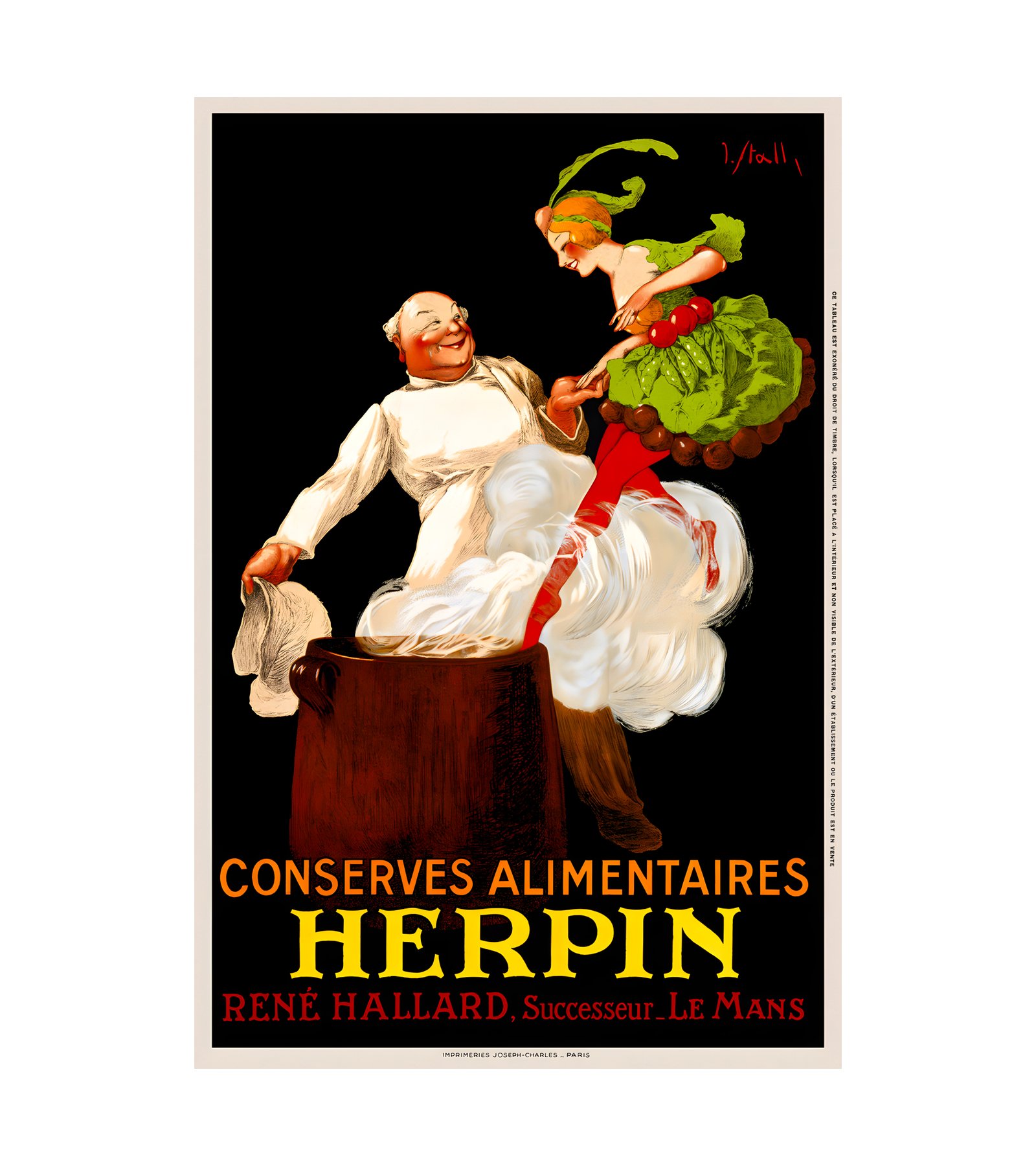 1925 Conserves Herpin by Stall 