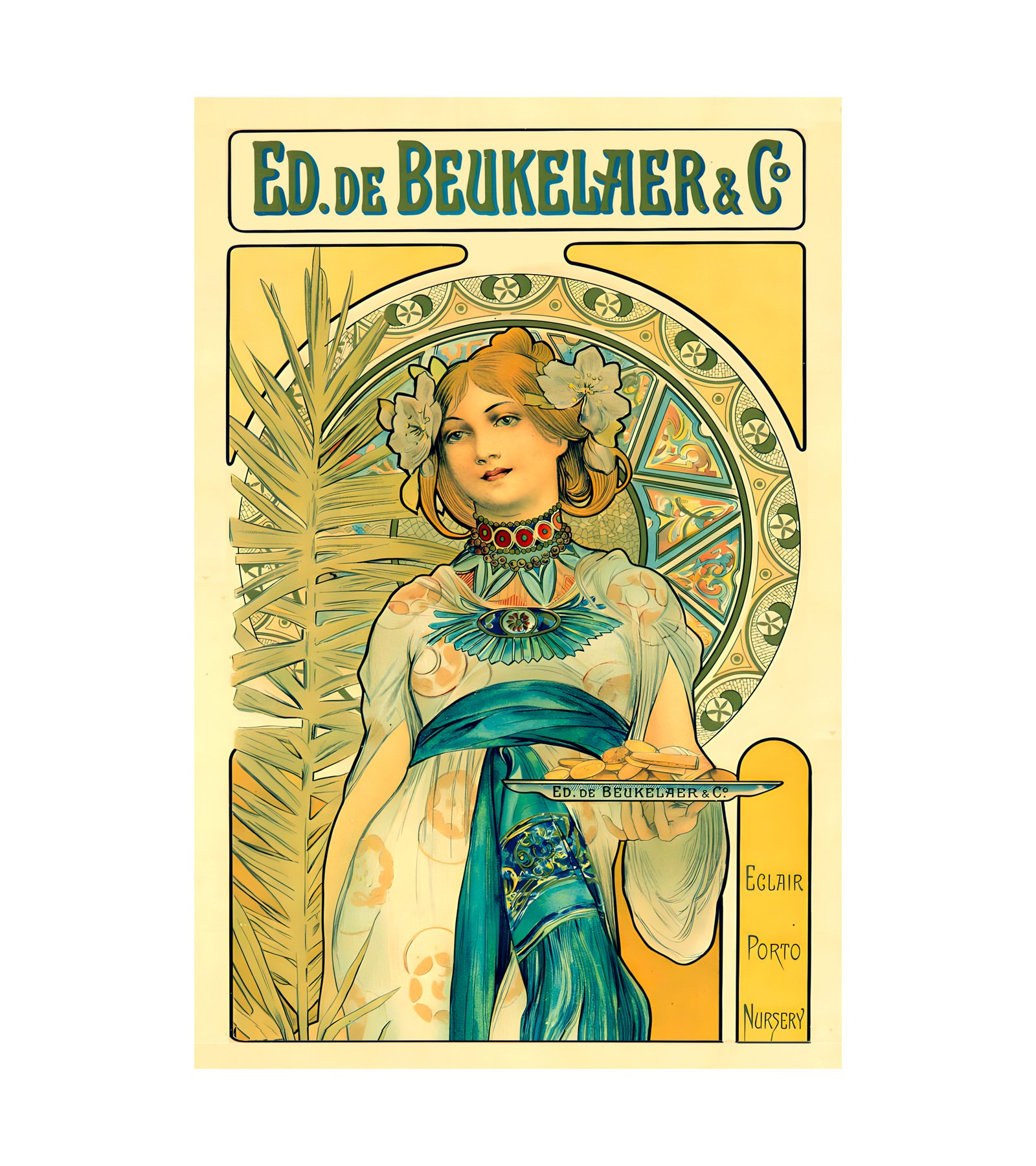 1900 ALPHONSE MUCHA (1860-1939) Ed. de Beukelaer - Biscuits - Imp. F. Champenois, Paris 
