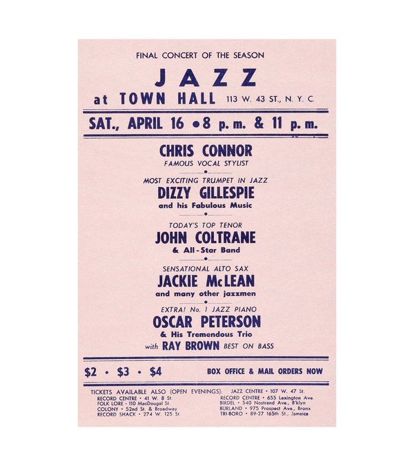 1960 John Coltrane, Dizzy Gillespie, Oscar Peterson, Jazz 