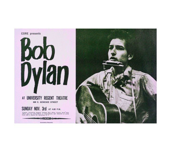 1963 Bob Dylan Syracuse, NY