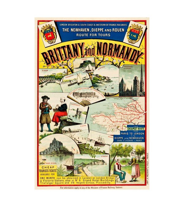1898 Brittany and Normandy, France Railways 