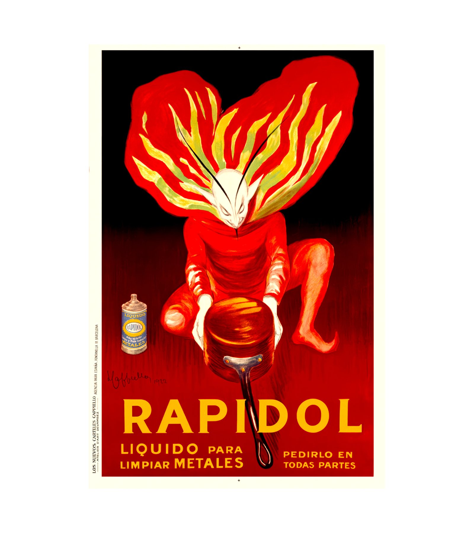 1922 CAPPIELLO - Rapidol, Liquido para limpiar metales, Pedirlo en todas partes