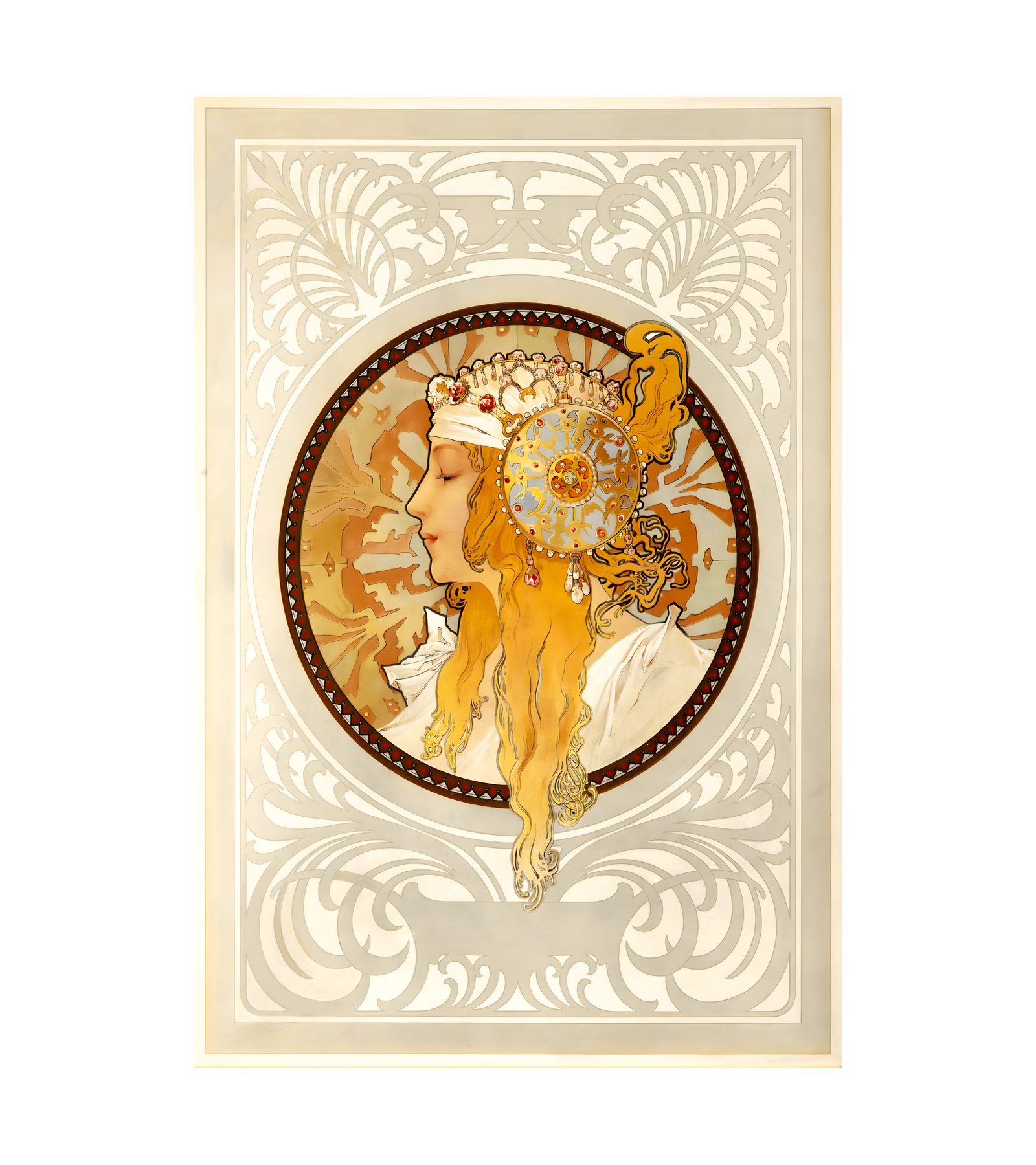 1897 ALPHONSE MUCHA - Tete Byzantine 