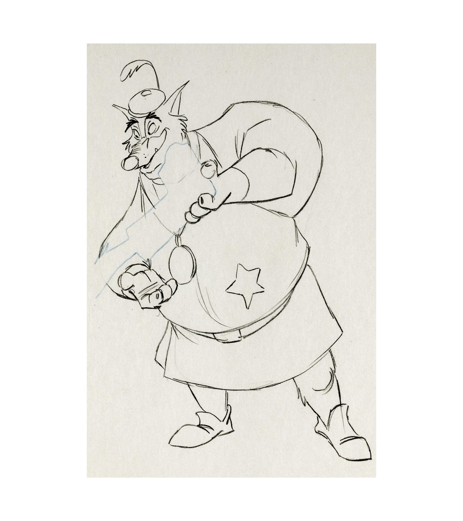1973 Robin Hood - Sheriff of Nottingham Animation Drawing 