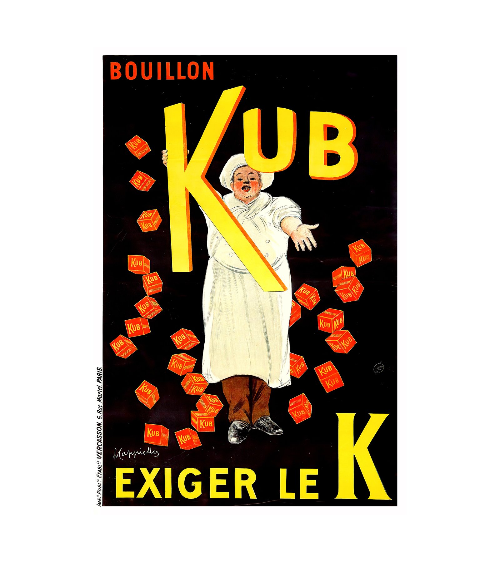 1911  Bouillon Kub Leonetto Cappiello (Italian, 1875-1942)