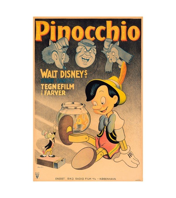 1946 Pinocchio (RKO) Danish 