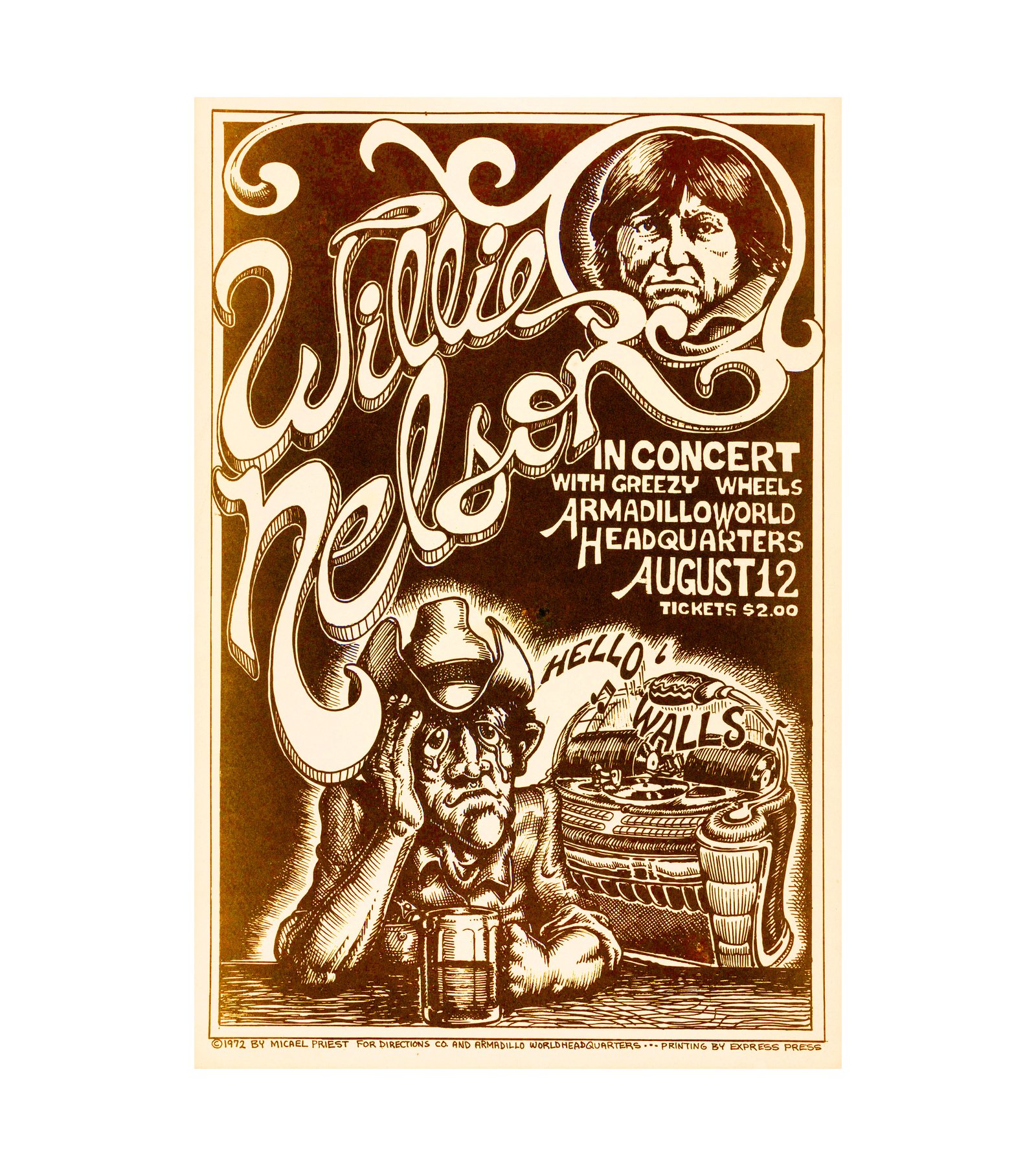 1972 Willie Nelson - Austin, TX Armadillo 