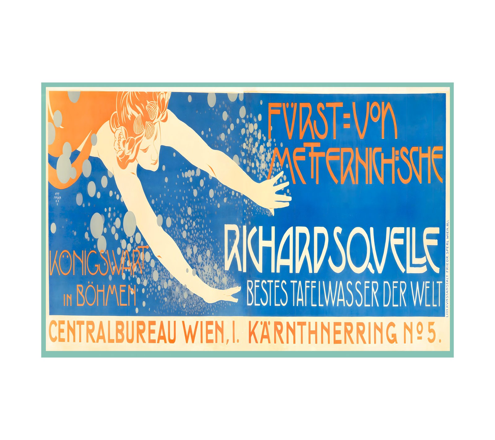 1899 KOLOMAN MOSER - Richardsquelle Friedr. Sperl, Wien 