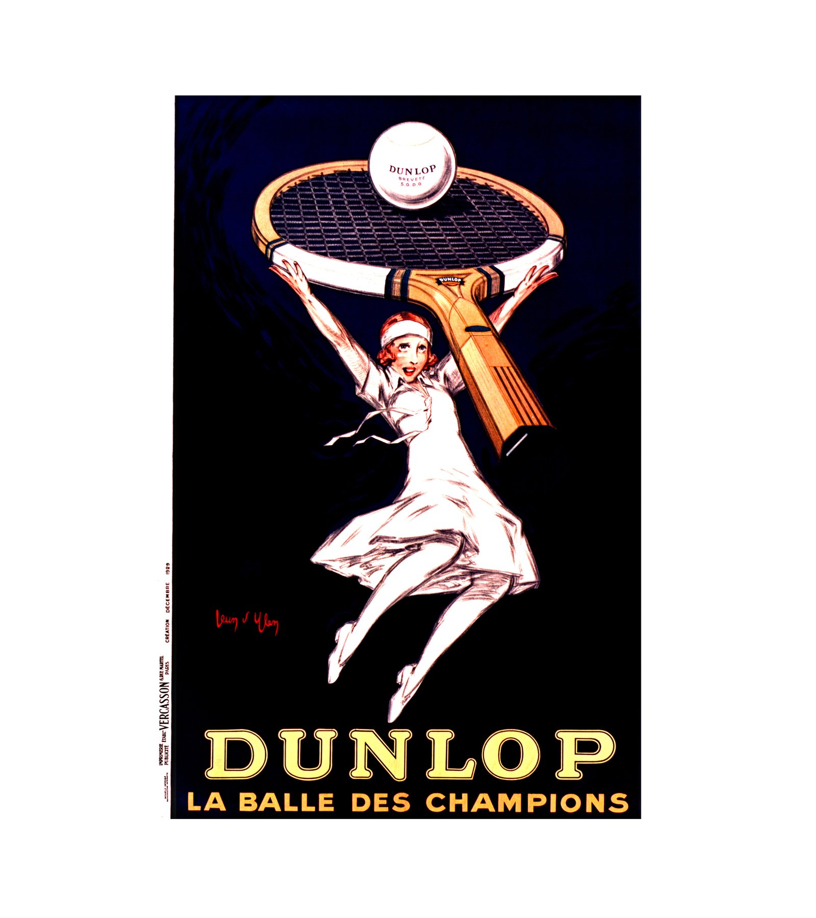 1929 Dunlop, la balle des champions Jean d'Ylen (French, 1886-1938)