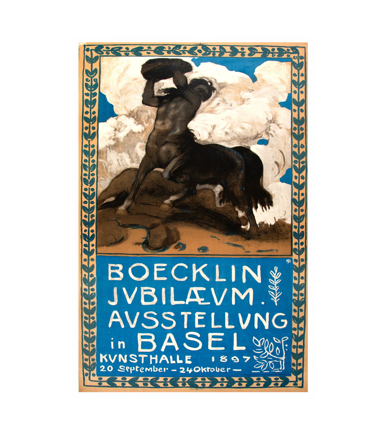 1897 Hans Sandreuter (Swiss) Boecklin Jubilaum