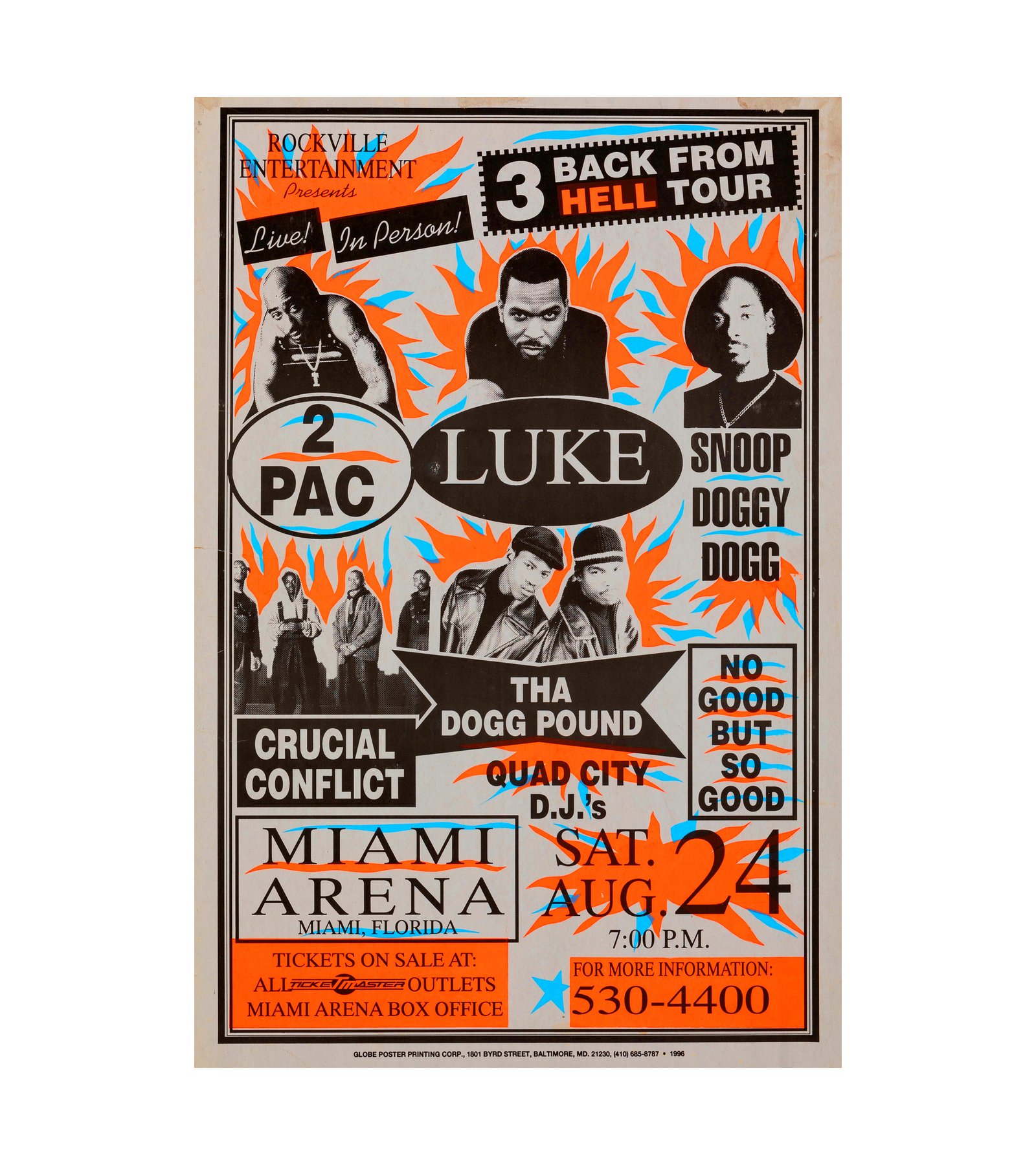 1996 Tupac Shakur, Luther Campbell, Snoop Dogg Miami, FL 