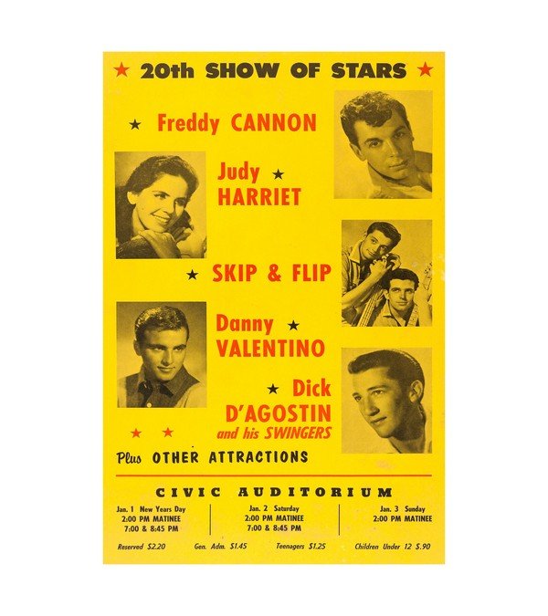 1960 Freddy Cannon - Judy Harriet Civic Auditorium