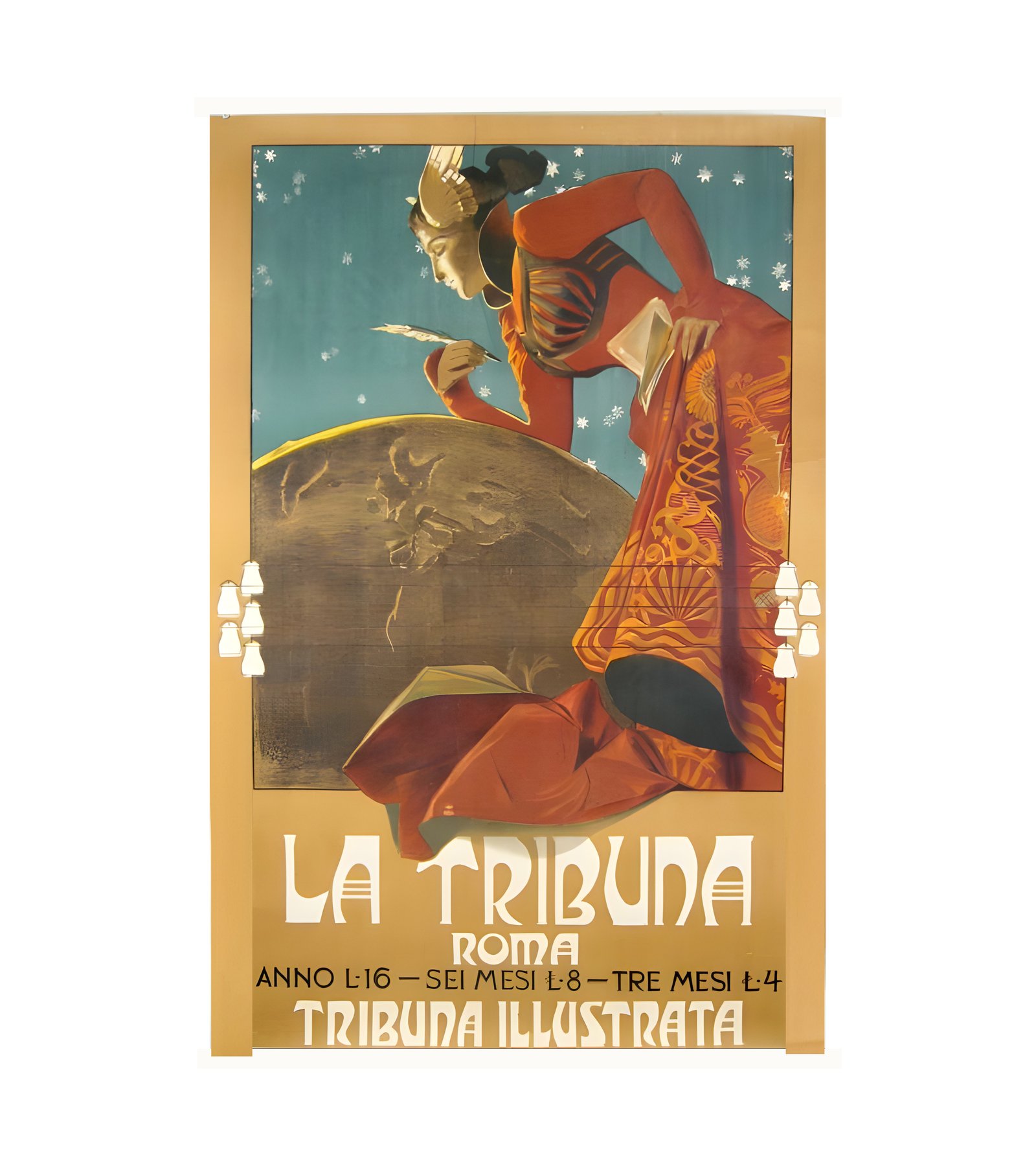  1920 Corticella Water Italian Mermaid Siren