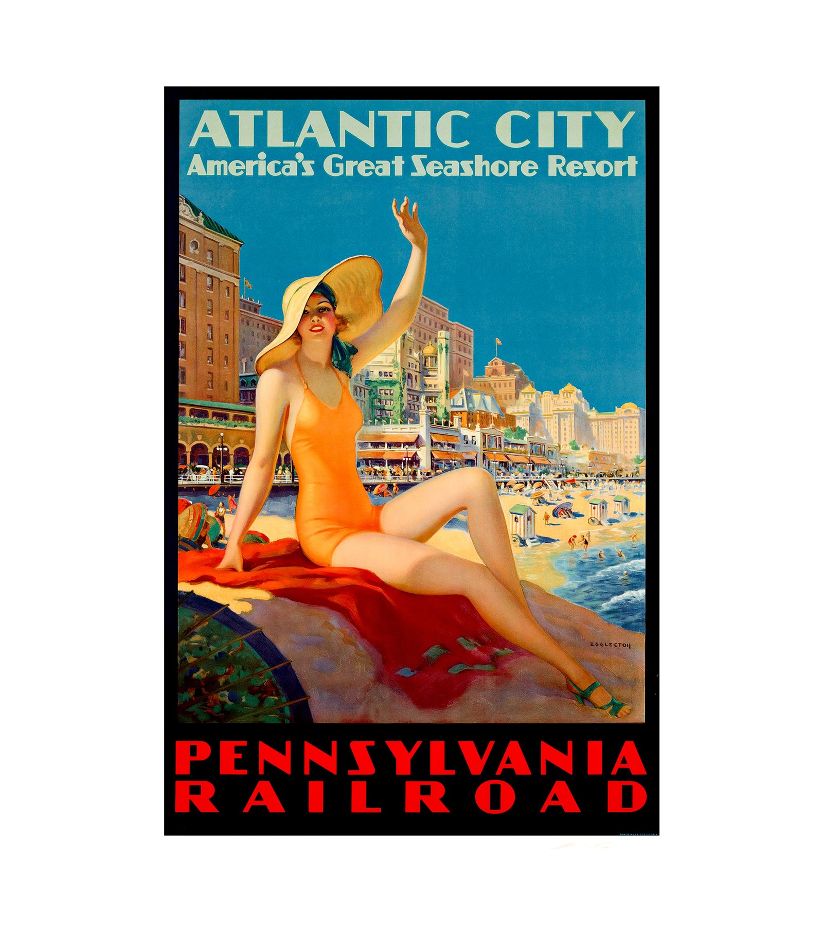 1935 ATLANTIC CITY - AMERICA'S GREAT SEASHORE RESORT - PENNSYLVANIA RAILROAD 