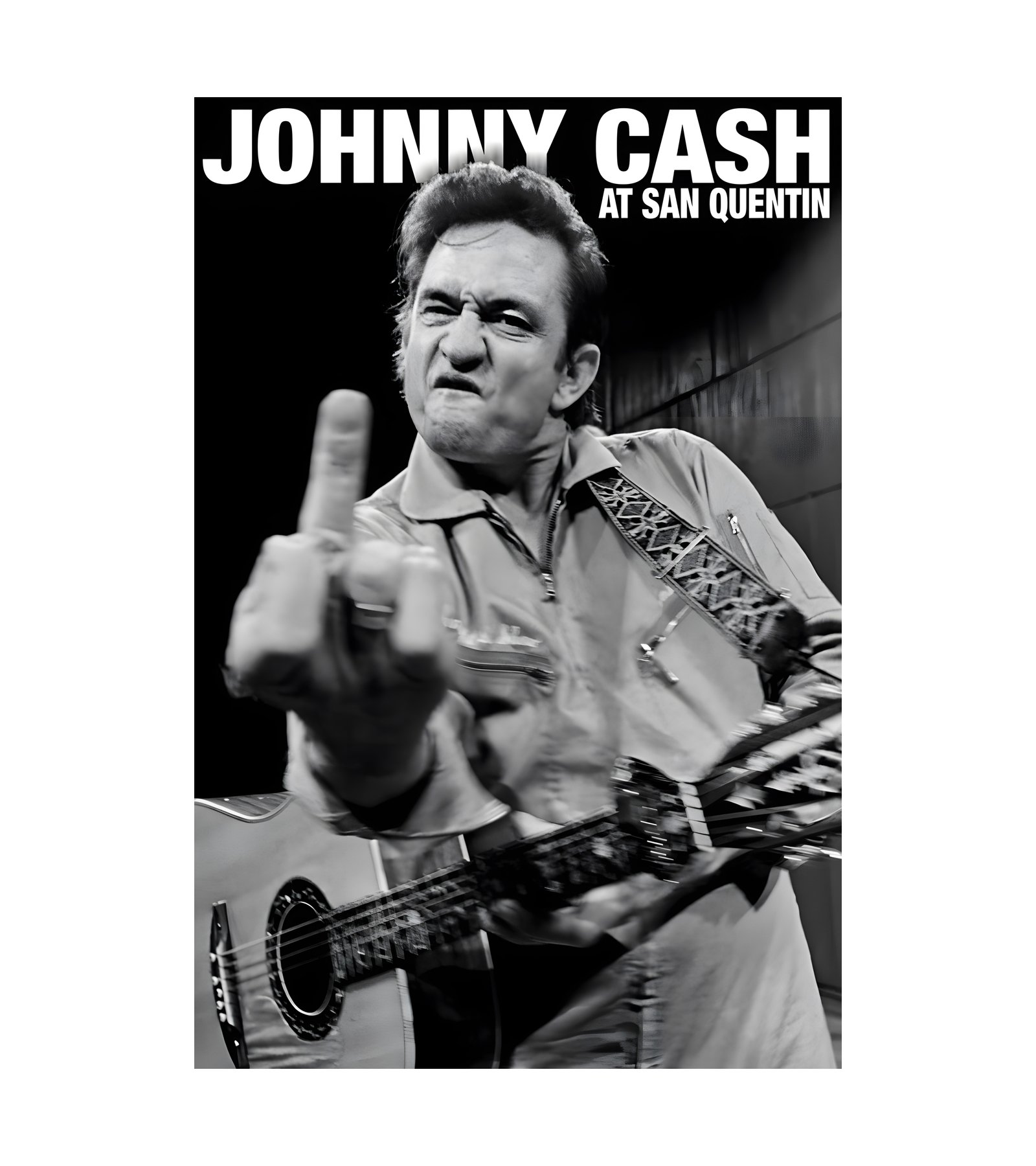 Johnny Cash Middle Finger at San Quentin, Sun Records
