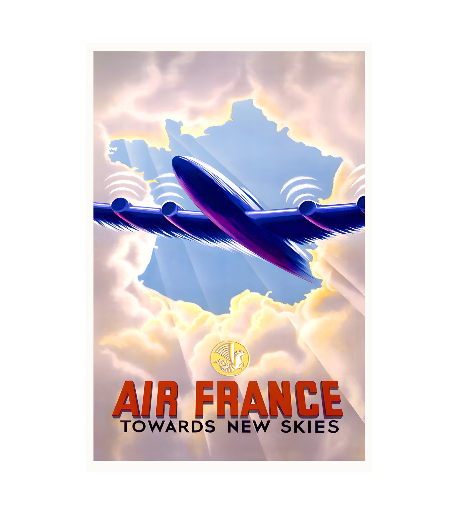 1947 Air France Towards New Skies 