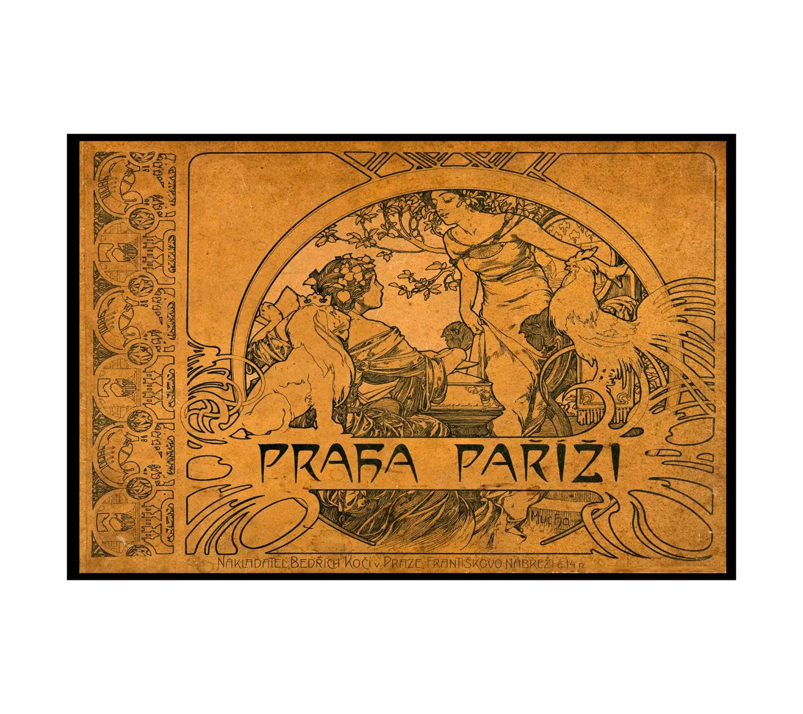 1898 Alphonse Mucha LETEM CESKYM SVETEM - A FLIGHT OVER THE CZECH WORLD