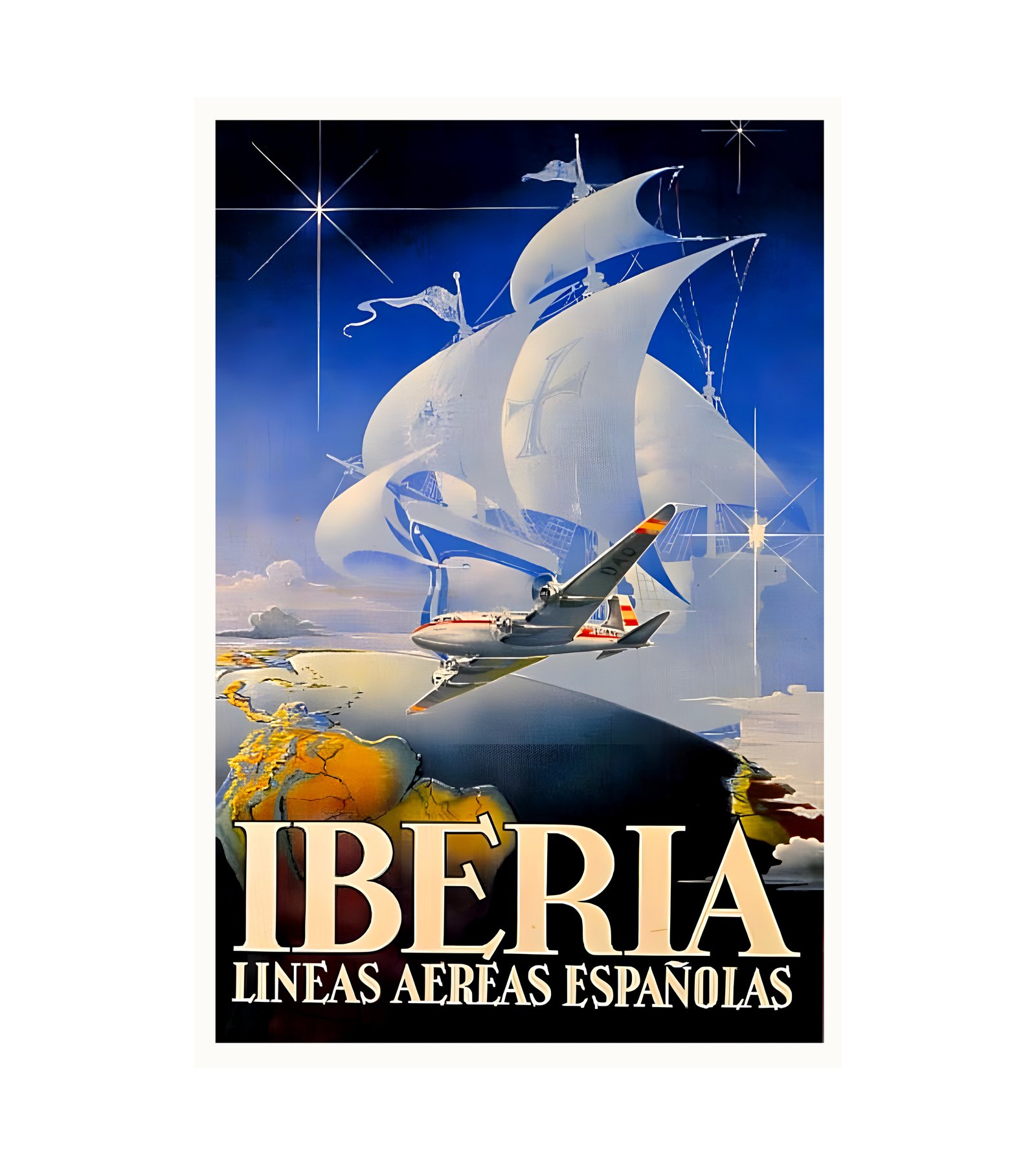 1950 Iberia Lineas Areas Espanolas 