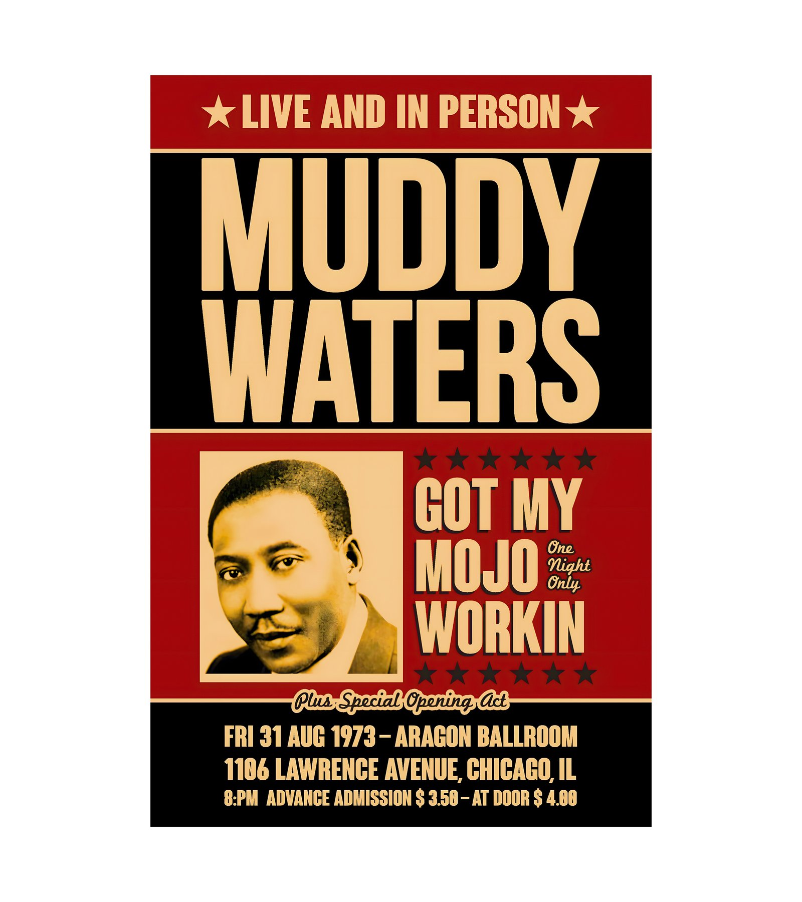 1973 Muddy Waters Chicago, Il, Blues 