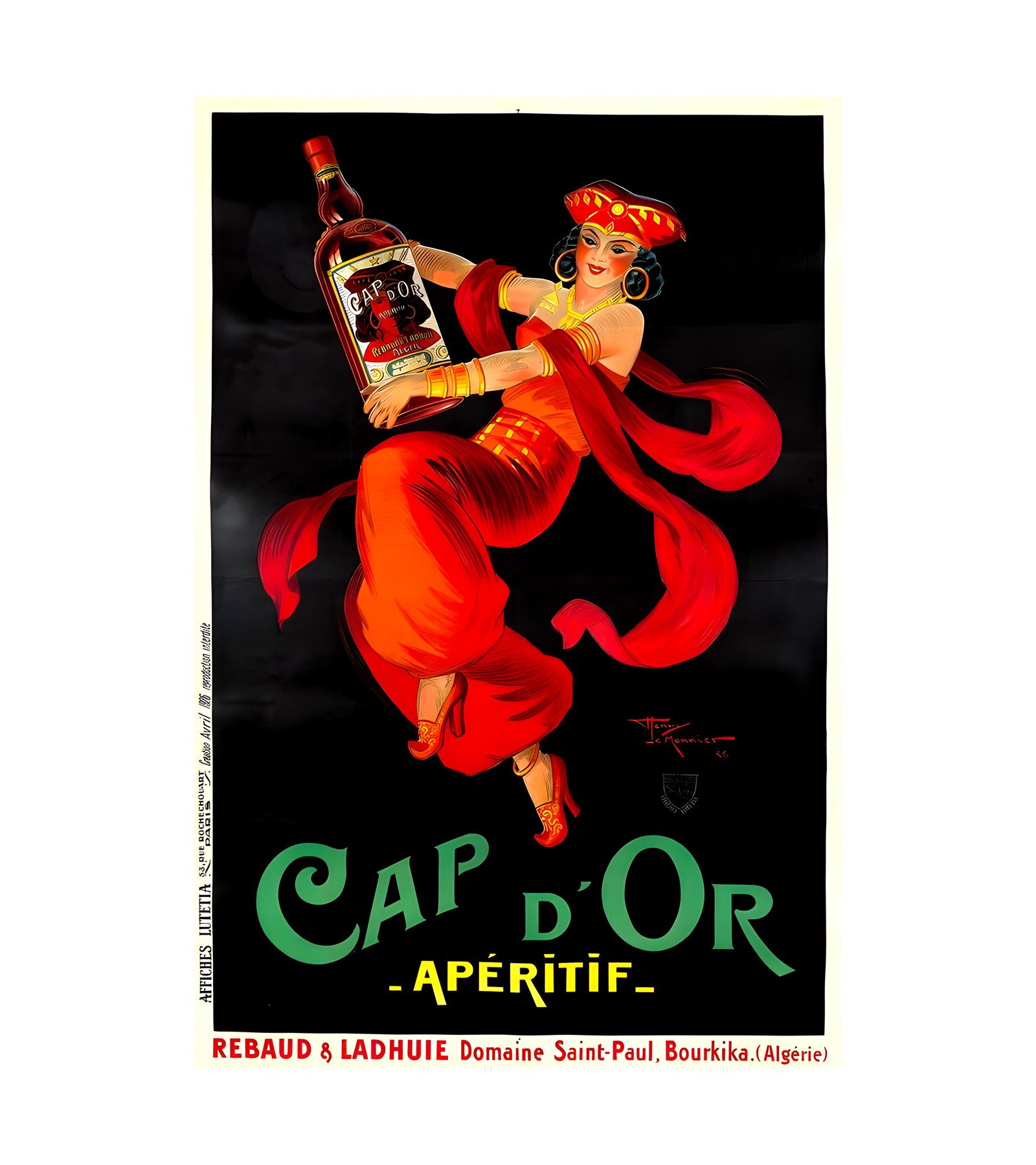 1926 Gypsy Girl Cap d'Or Aperitif 