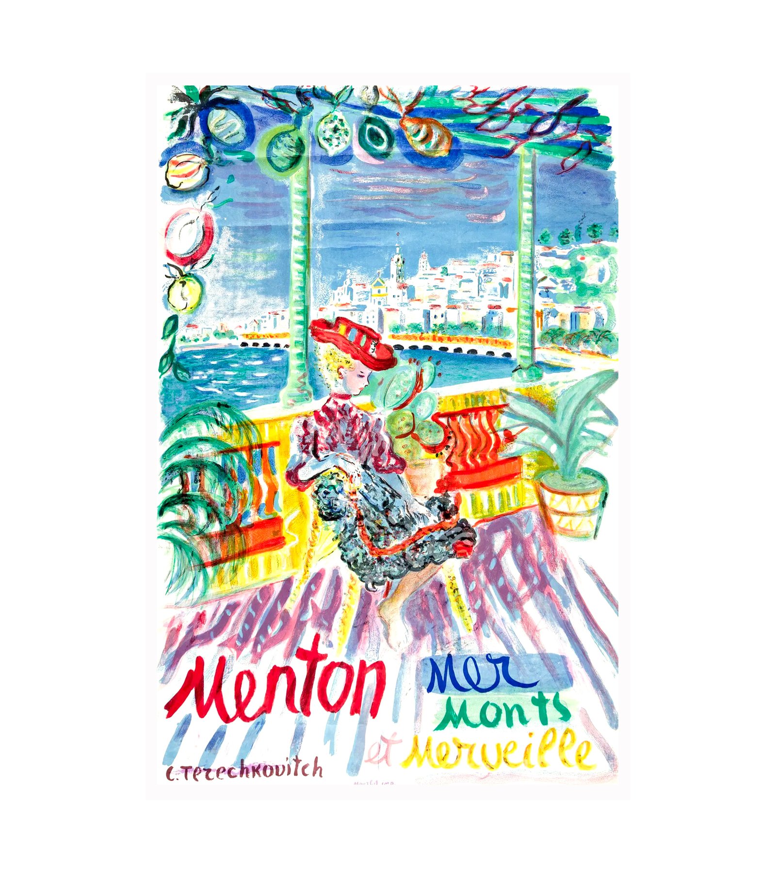 1960 Constantin Terechkovitch MENTON - MER MONTS ET MERVEILLE 