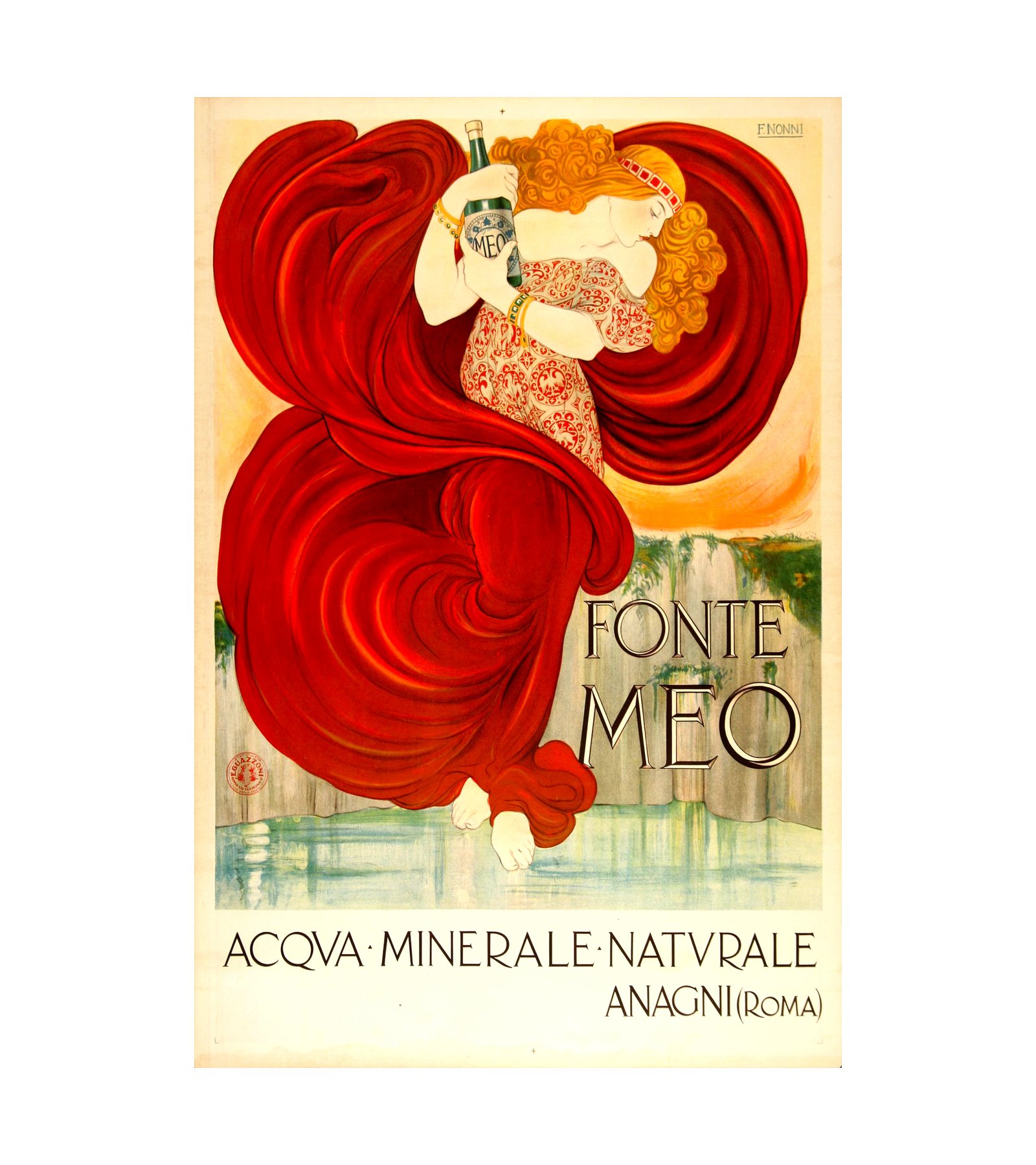 1910 Bar Natural Sparkling Water Fonte Meo Acqva Minerale Naturale Italy