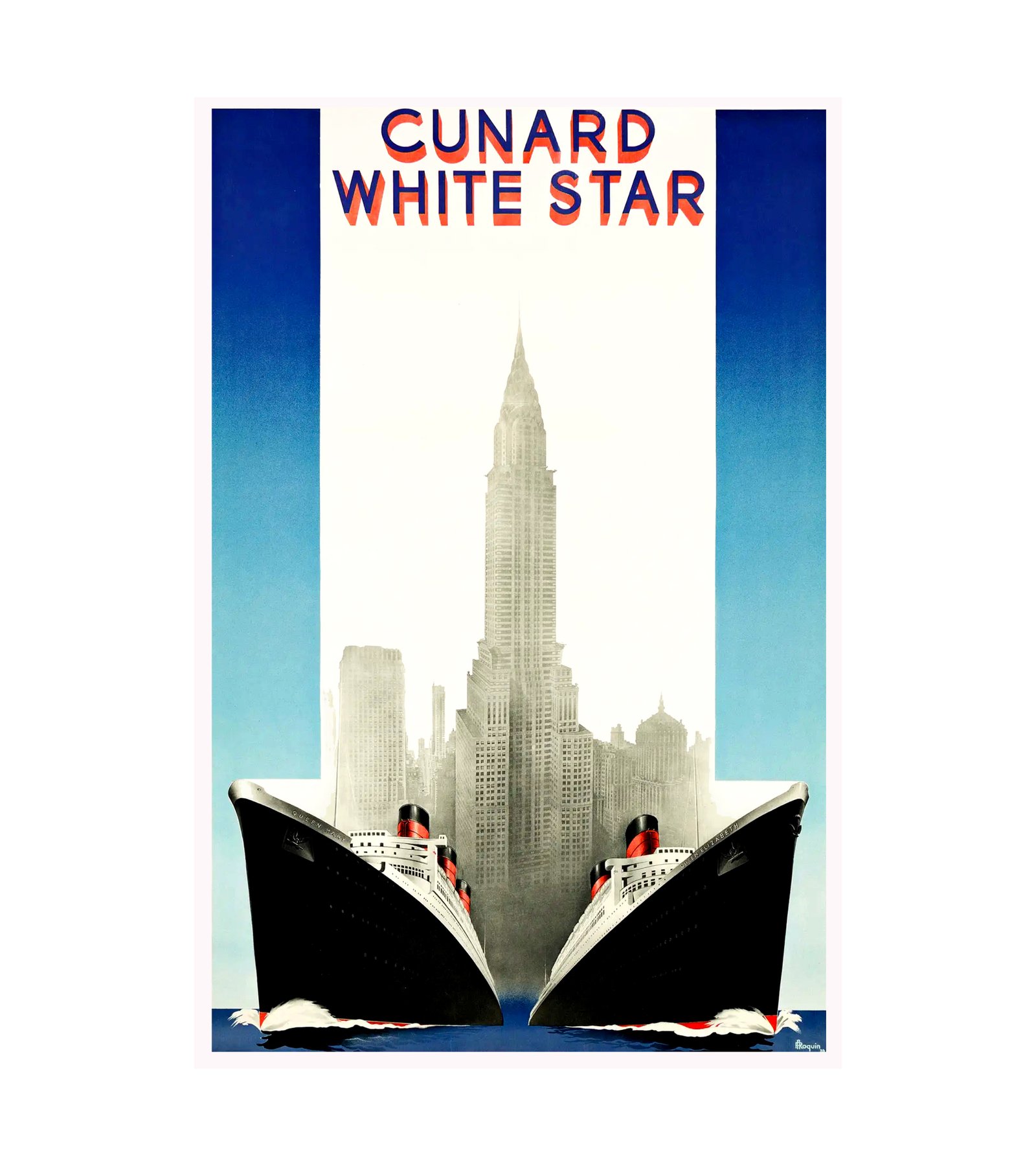 1939 CUNARD WHITE STAR - QUEEN MARY & QUEEN ELIZABETH 